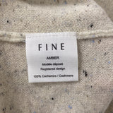 FINE PARIS WOMEN'S CASHMERE beige blue M