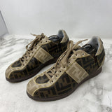FENDI WOMEN'S SNEAKERS brown beige 38.5