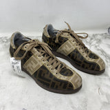 FENDI WOMEN'S SNEAKERS brown beige 38.5