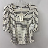 WOMEN'S T-SHIRT ivory black S