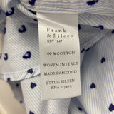 FRANK & EILEEN WOMEN'S BLOUSE/SHIRT navy white blue XS