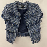 Lord & Taylor 424 fifth WOMEN'S BLAZER/JACKET blue white navy 2