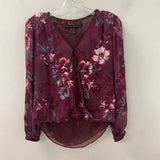 White House Black Market WOMEN'S BLOUSE/SHIRT burgundy pink 0/XS