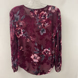 White House Black Market WOMEN'S BLOUSE/SHIRT burgundy pink 0/XS