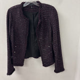 White House Black Market WOMEN'S BLAZER/JACKET black purple 4