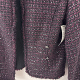 White House Black Market WOMEN'S BLAZER/JACKET black purple 4