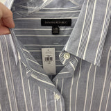 Banana Republic WOMEN'S BLOUSE/SHIRT blue white L
