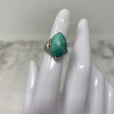 925 WOMEN'S RING green silver 4