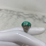 925 WOMEN'S RING green silver 4