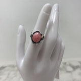 925 WOMEN'S RING pink silver 6.25