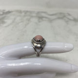 925 WOMEN'S RING silver pink 6.75