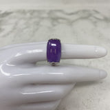 925 WOMEN'S RING purple silver 7.75