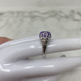 925 WOMEN'S RING purple silver 7.75