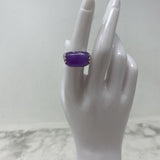925 WOMEN'S RING purple silver 7.75