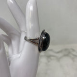 925 WOMEN'S RING silver blue 9