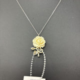 WOMEN'S NECKLACE silver ivory