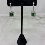 925 WOMEN'S EARRINGS green silver