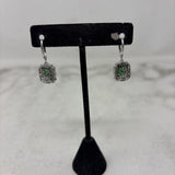925 WOMEN'S EARRINGS green silver