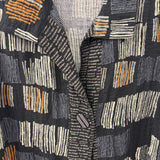 HABITAT clothes to live in WOMEN'S BLOUSE/SHIRT black orange white print XS