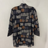 HABITAT clothes to live in WOMEN'S BLOUSE/SHIRT black orange white print XS