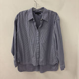 Banana Republic WOMEN'S BLOUSE/SHIRT navy white stripe M