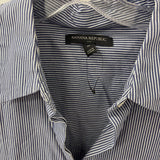 Banana Republic WOMEN'S BLOUSE/SHIRT navy white stripe M