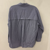 Banana Republic WOMEN'S BLOUSE/SHIRT navy white stripe M