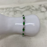 925 WOMEN'S BRACELET green clear silver
