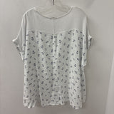 LUNGO L'ARNO WOMEN'S PLUS TOP white navy anchor print Plus