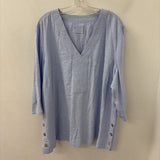 SIGRID OLSEN WOMEN'S PLUS TOP blue Plus