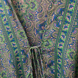 kasturi WOMEN'S KIMONO/DUSTER blue green pink paisley