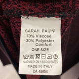 SARAH PACINI WOMEN'S SWEATER red black mix M/L