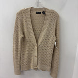 WOMEN'S CARDIGAN beige gold mix M