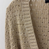 WOMEN'S CARDIGAN beige gold mix M
