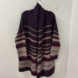 FREE PEOPLE WOMEN'S CARDIGAN purple with stripes S
