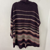 FREE PEOPLE WOMEN'S CARDIGAN purple with stripes S