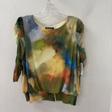 MELANIE LYNE WOMEN'S BLOUSE/SHIRT yellow multi colour L