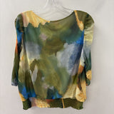 MELANIE LYNE WOMEN'S BLOUSE/SHIRT yellow multi colour L