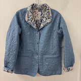 CREATION WOMEN'S COAT blue with print M