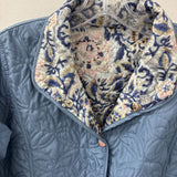 CREATION WOMEN'S COAT blue with print M
