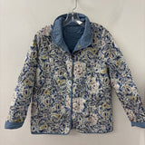 CREATION WOMEN'S COAT blue with print M