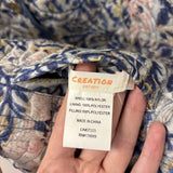 CREATION WOMEN'S COAT blue with print M