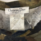 CHRISTIAN DIOR WOMEN'S T-SHIRT camo w/embroidered floral 10