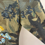 CHRISTIAN DIOR WOMEN'S T-SHIRT camo w/embroidered floral 10