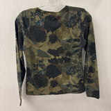 CHRISTIAN DIOR WOMEN'S T-SHIRT camo w/embroidered floral 10
