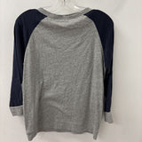 J CREW WOMEN'S T-SHIRT grey heather with navy S