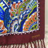 WOMEN'S SCARF/SHAWL burgundy blue paisley