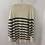 AMERICAN EAGLE WOMEN'S CARDIGAN ivory black stripe XL