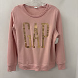 GAP WOMEN'S TOP pink, gold logo M