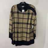 CLEO WOMEN'S TOP camel black check XLP